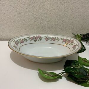 Noritake 5433 Floral Pattern Gold Trim Dish Oval Serving Bowl 10.5" x 7.5" G5